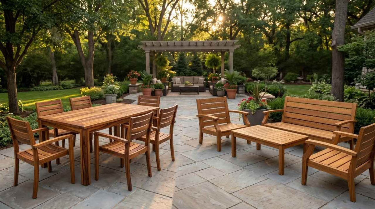 Acacia wood vs teak wood outdoor patio furniture sets comparison