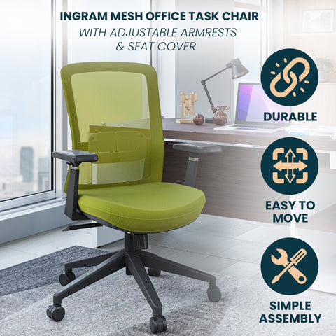 LeisureMod Ingram Modern Office Mesh Task Chair