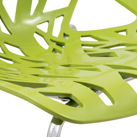 LeisureMod Asbury Modern Forest Design Dining Side Chair