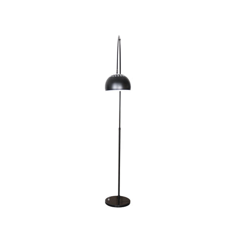 Leisuremod Arco Modern Arched Floor Lamp 76" Height with Black Round Marble Base and Metal Dome Lamp Shade
