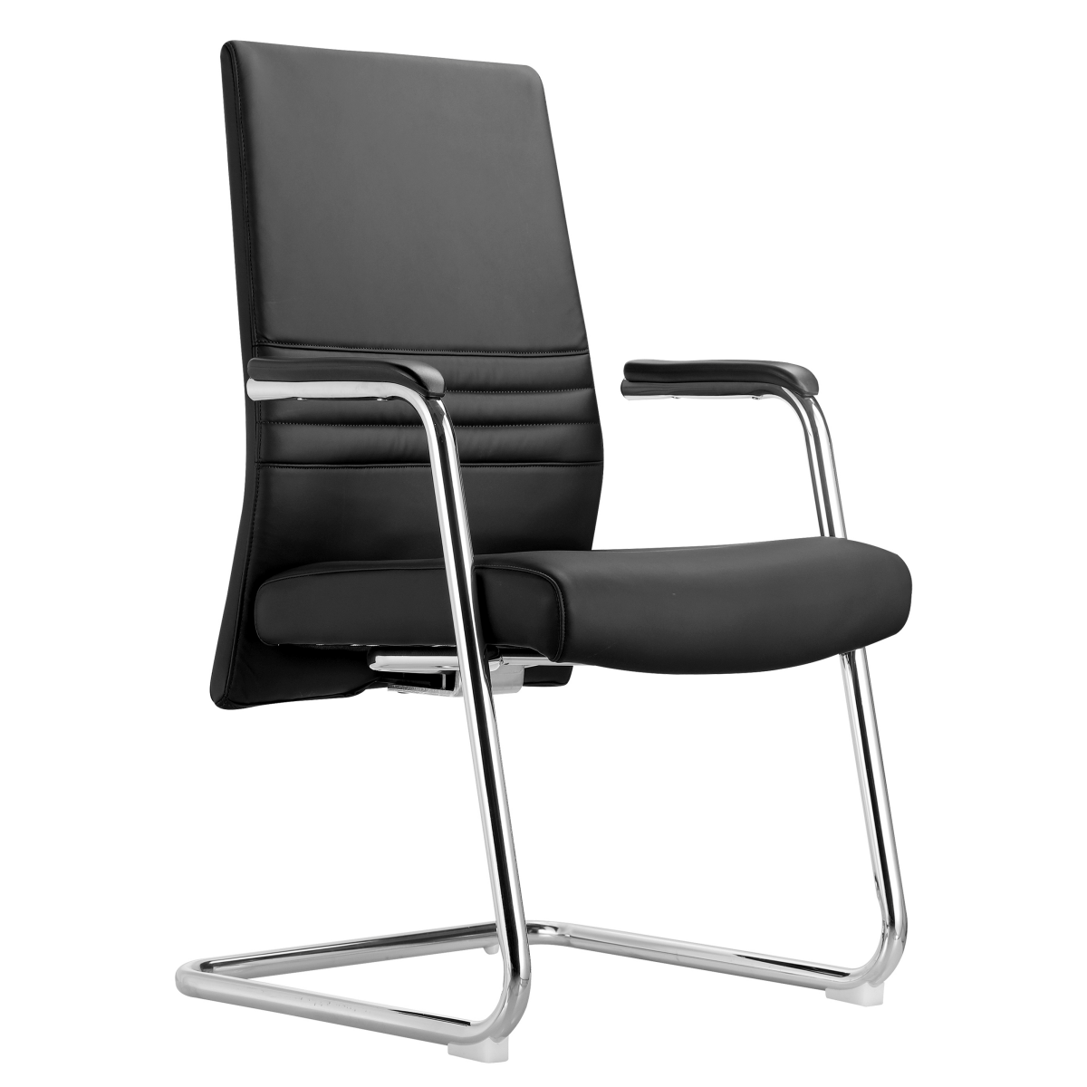 Aleen Office Chair with Upholstered Seat and Metal Armrest