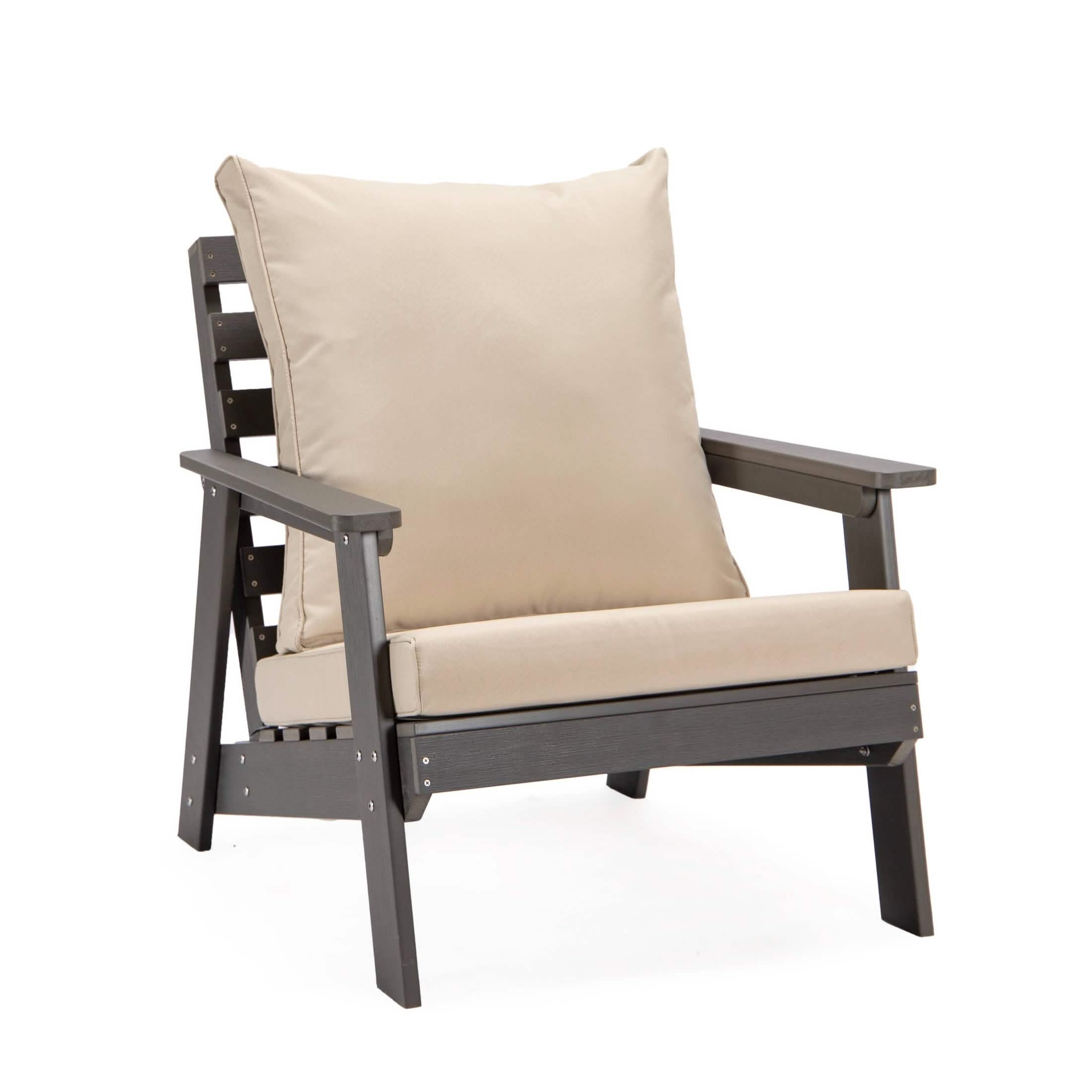 Alpine Lounge Arm Chair with Removable Cushions in Polyester and High - Impact Polystyrene Frame
