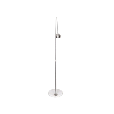 Leisuremod Arco Modern Arched Floor Lamp 76" Height with White Round Marble Base and Metal Dome Lamp Shade