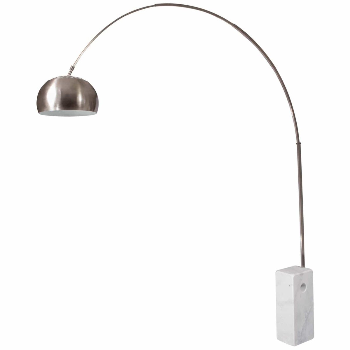 Arco Modern Floor Lamp with Marble Cube Base