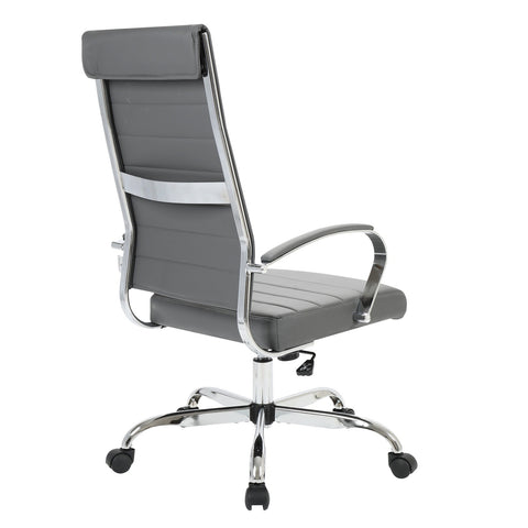 LeisureMod Benmar High-Back Home Leather Office Chair