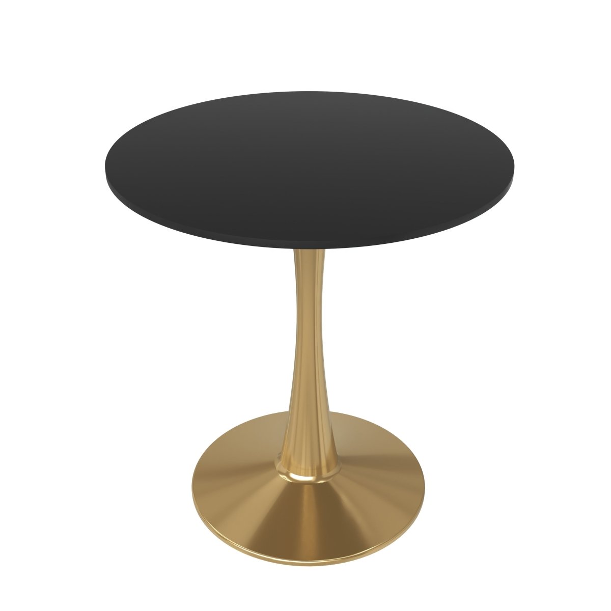 Bristol Round Dining Table with MDF/Sintered Stone Tabletop in Gold Steel