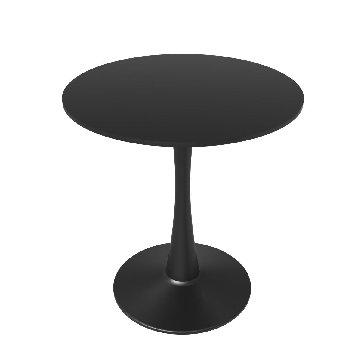 Bristol Round Dining Table with MDF/Sintered Stone/Glass Tabletop in Black Steel Base