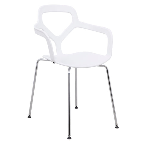 LeisureMod Modern Carney Arm Chair w/ Chrome Legs
