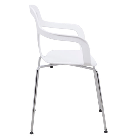 LeisureMod Modern Carney Arm Chair w/ Chrome Legs