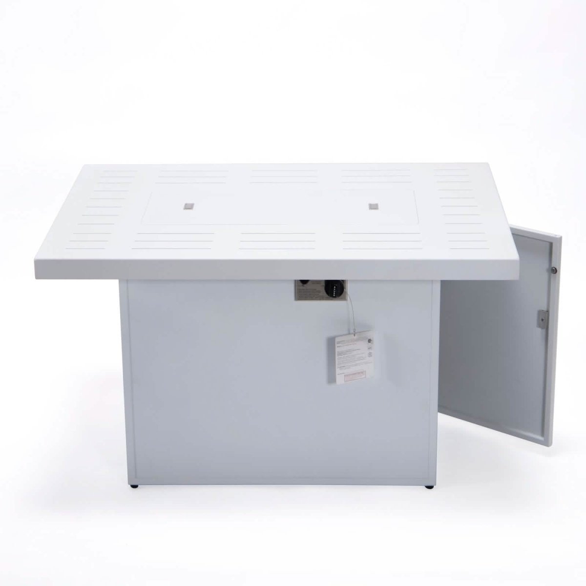 Chelsea Patio Modern Black Aluminum Propane Fire Pit Table