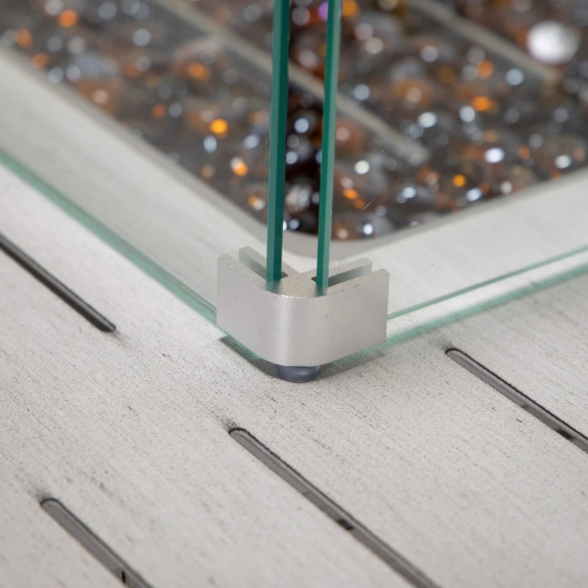 Chelsea Patio Modern Black Aluminum Propane Fire Pit Table