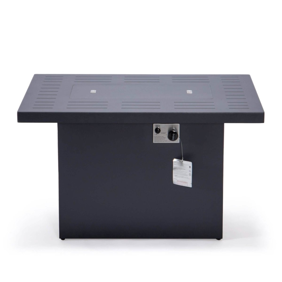 Chelsea Patio Modern Black Aluminum Propane Fire Pit Table