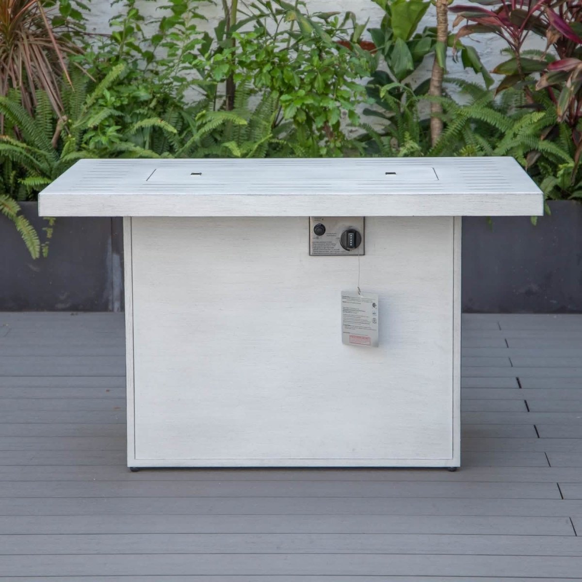 Chelsea Patio Modern Black Aluminum Propane Fire Pit Table