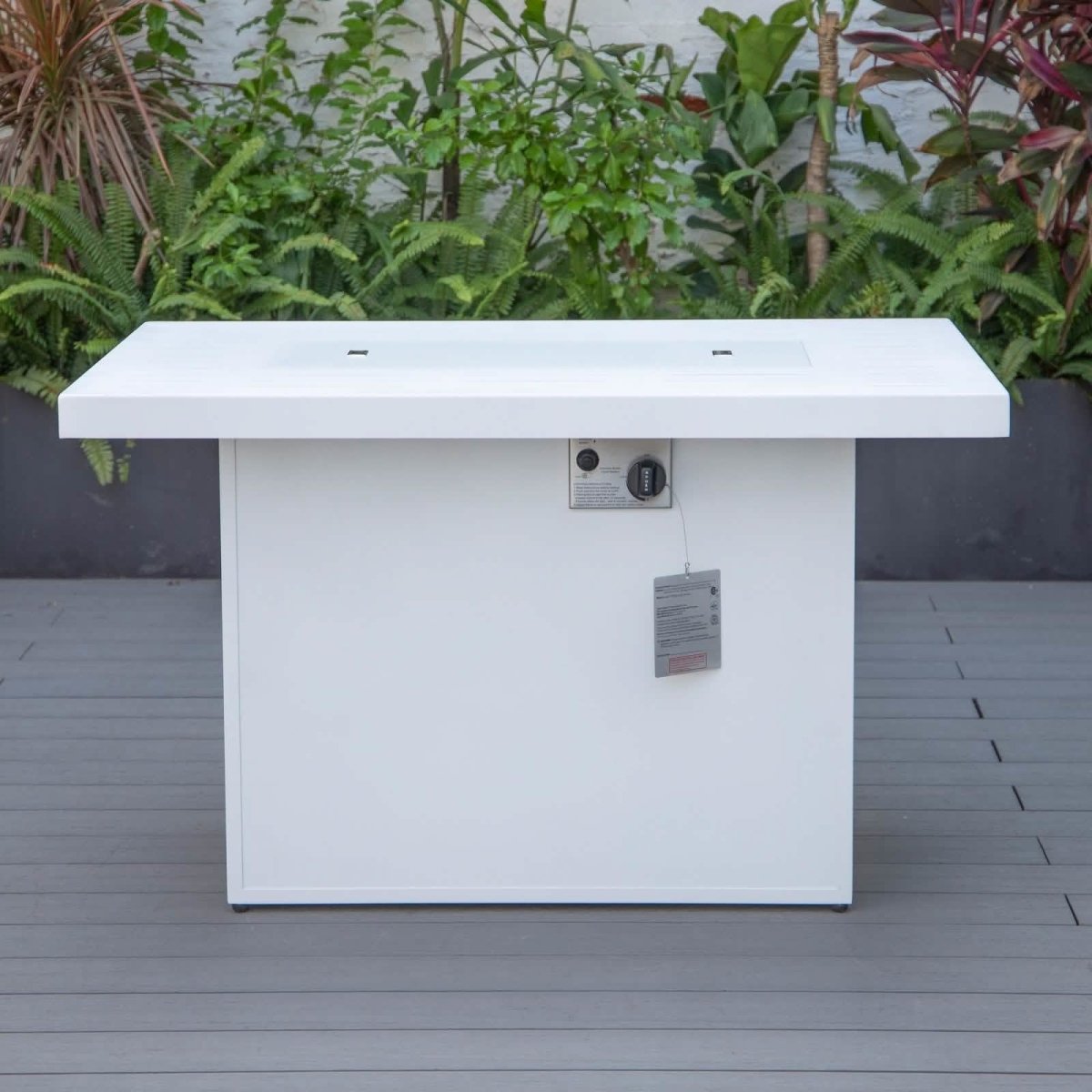 Chelsea Patio Modern Black Aluminum Propane Fire Pit Table