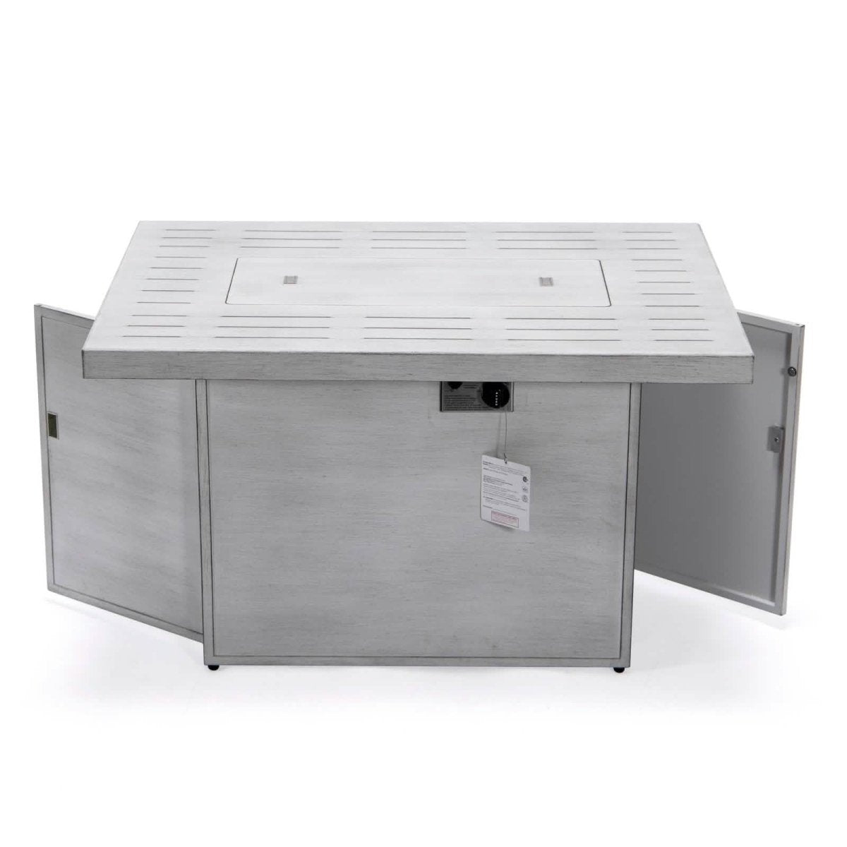 Chelsea Patio Modern Black Aluminum Propane Fire Pit Table