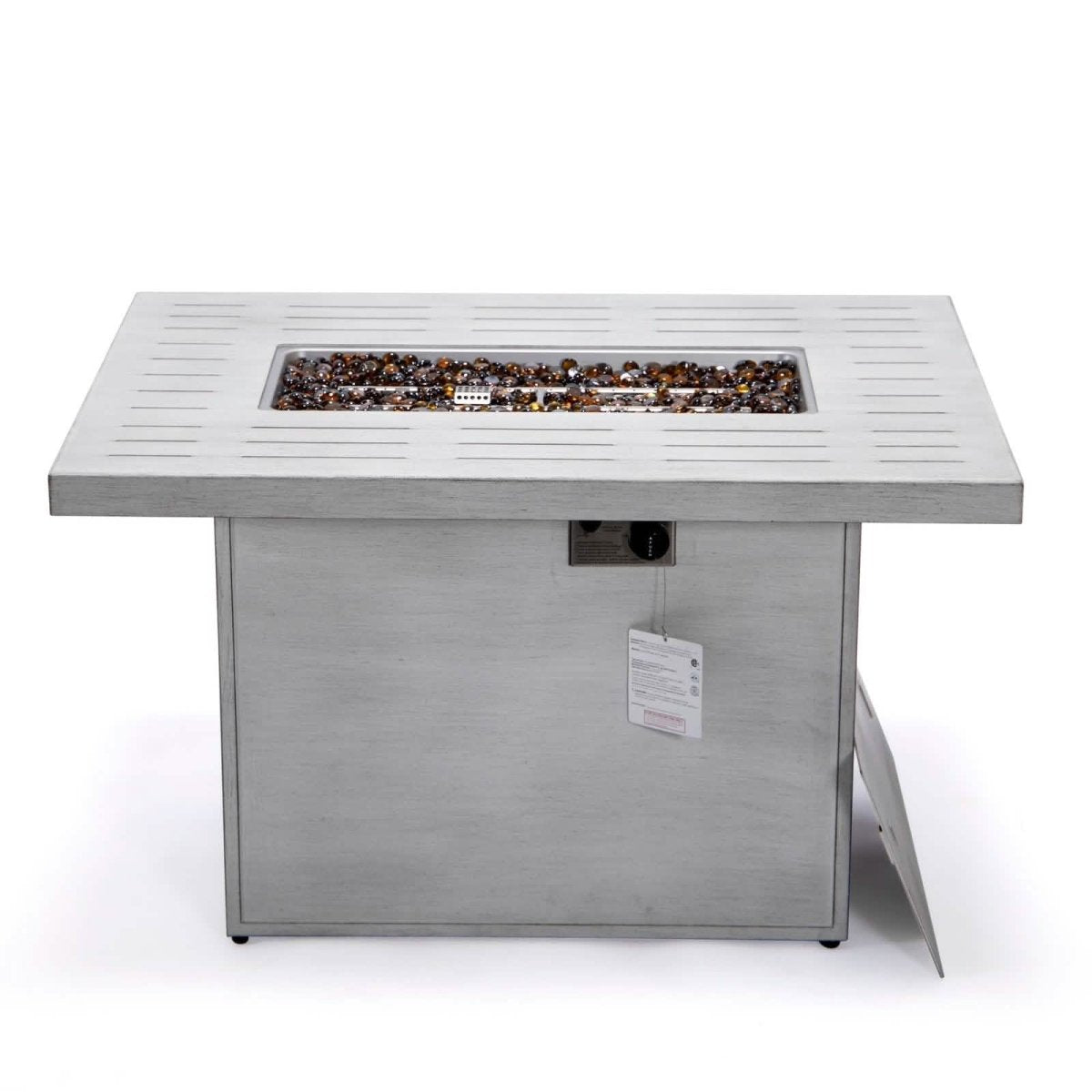 Chelsea Patio Modern Black Aluminum Propane Fire Pit Table