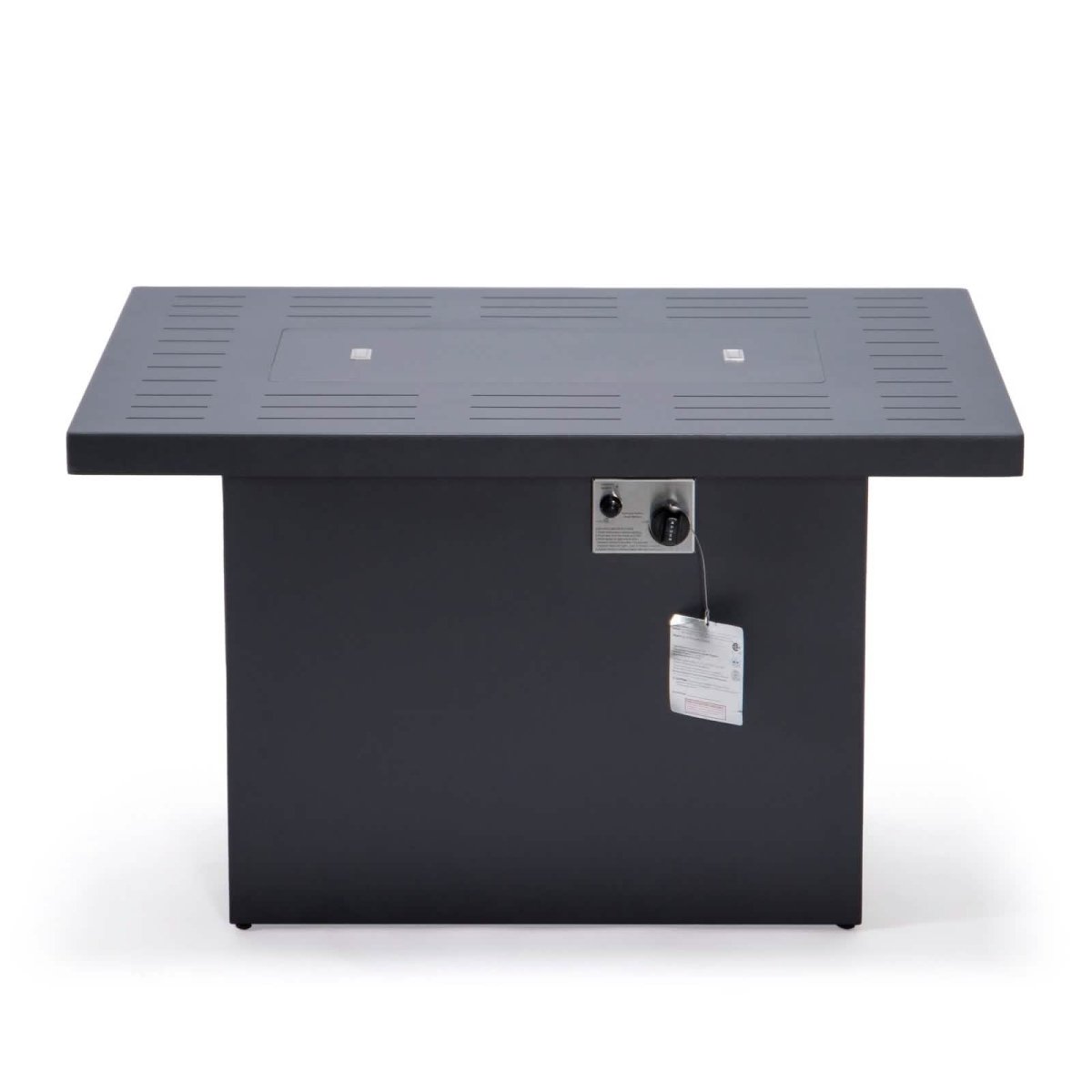 Chelsea Patio Modern Black Aluminum Propane Fire Pit Table