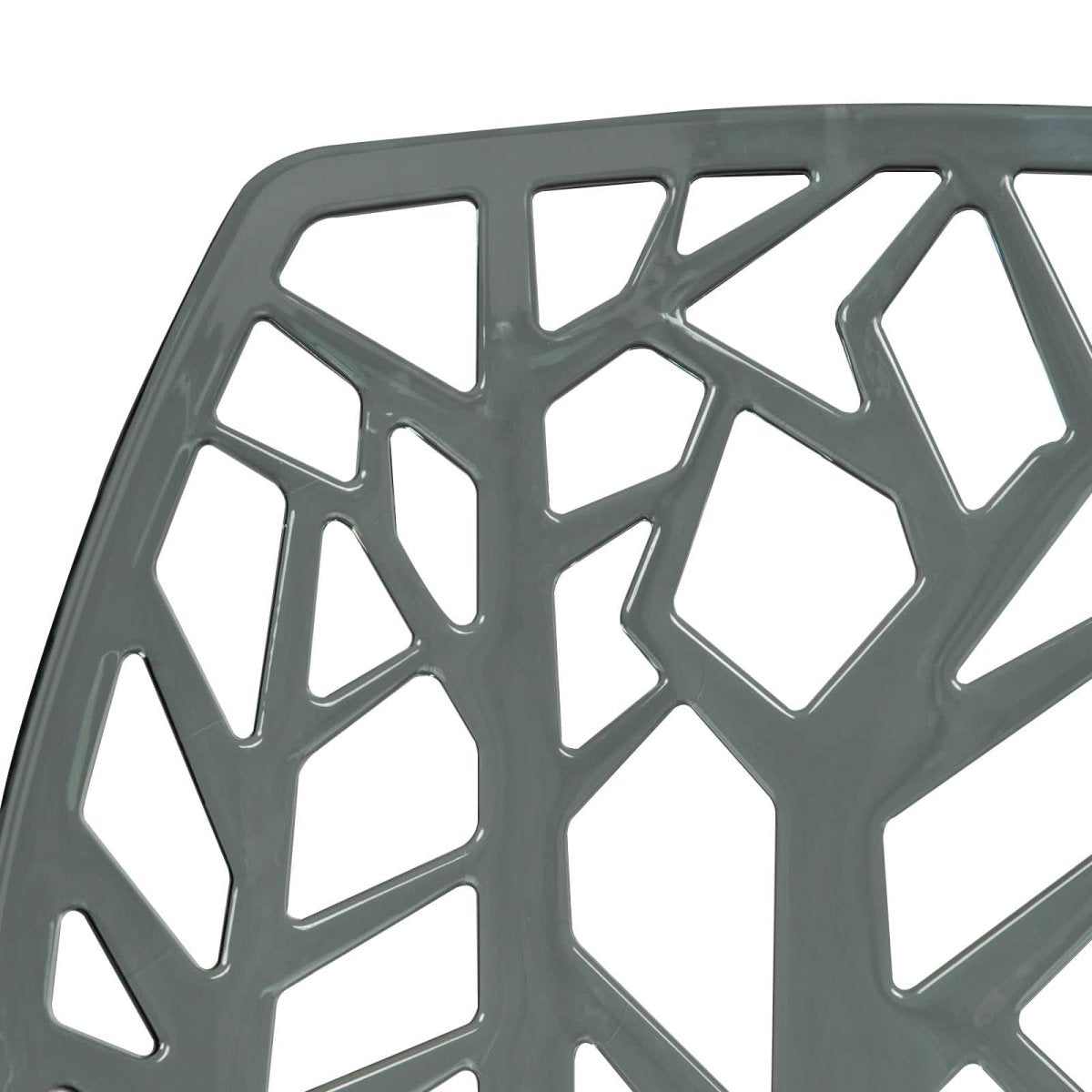 Cornelia Modern ABS Plastic Stackable Dining Chair with Cut - Out Tree Design