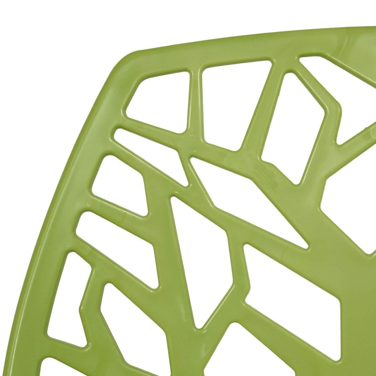 Cornelia Modern ABS Plastic Stackable Dining Chair with Cut - Out Tree Design