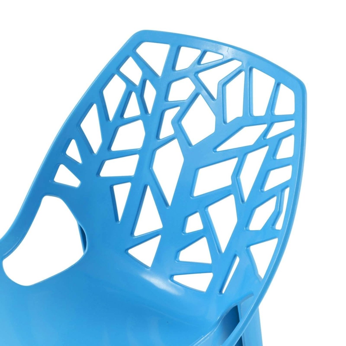 Cornelia Modern ABS Plastic Stackable Dining Chair with Cut - Out Tree Design