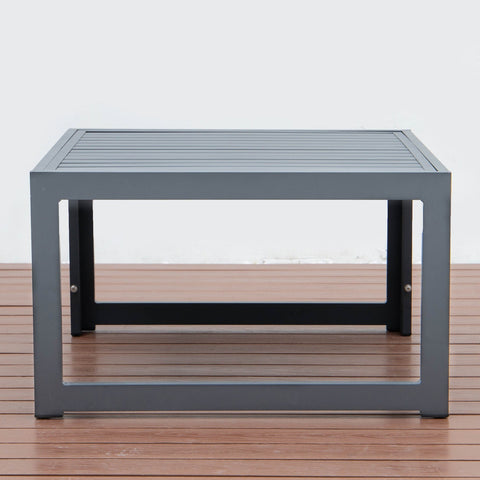 LeisureMod Chelsea Aluminum Patio Coffee Table