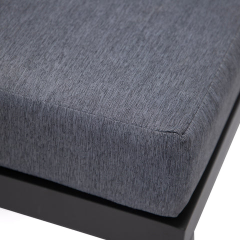 LeisureMod Hamilton 6-Piece Aluminum Patio Conversation Set With Cushions
