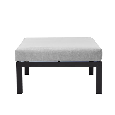 LeisureMod Hamilton 6-Piece Aluminum Patio Conversation Set With Cushions