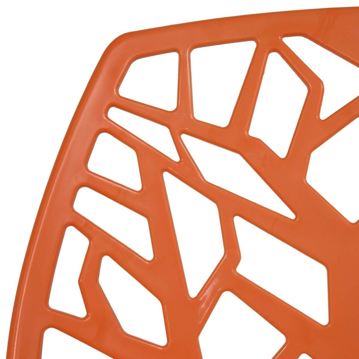 Leisuremod Dining Chair Cornelia Modern ABS Plastic Stackable Dining Chair with Cut-Out Tree Design