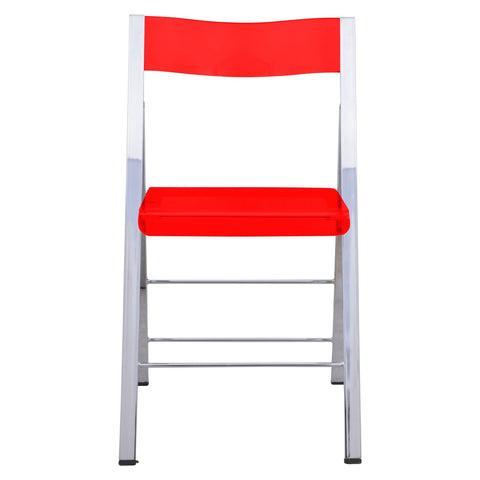 LeisureMod Menno Modern Acrylic Folding Chair