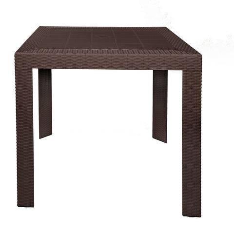 LeisureMod Mace Weave Design Outdoor Bistro Table