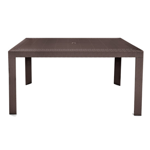 LeisureMod Mace Weave Design Outdoor Dining Table