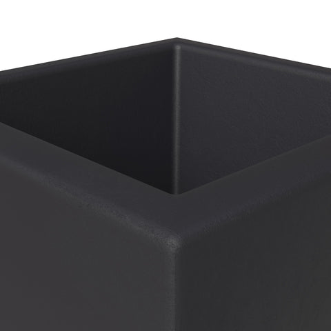 LeisureMod Orna Fiberstone and MgO Clay Planter Pot, Weather-Resistant Tapered Square Planter for Home and Garden