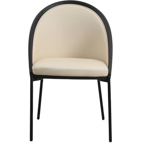 LeisureMod Urbane Modern Dining Chair Upholstered Kitchen and Dining Room Accent Side Chair with Metal Legs