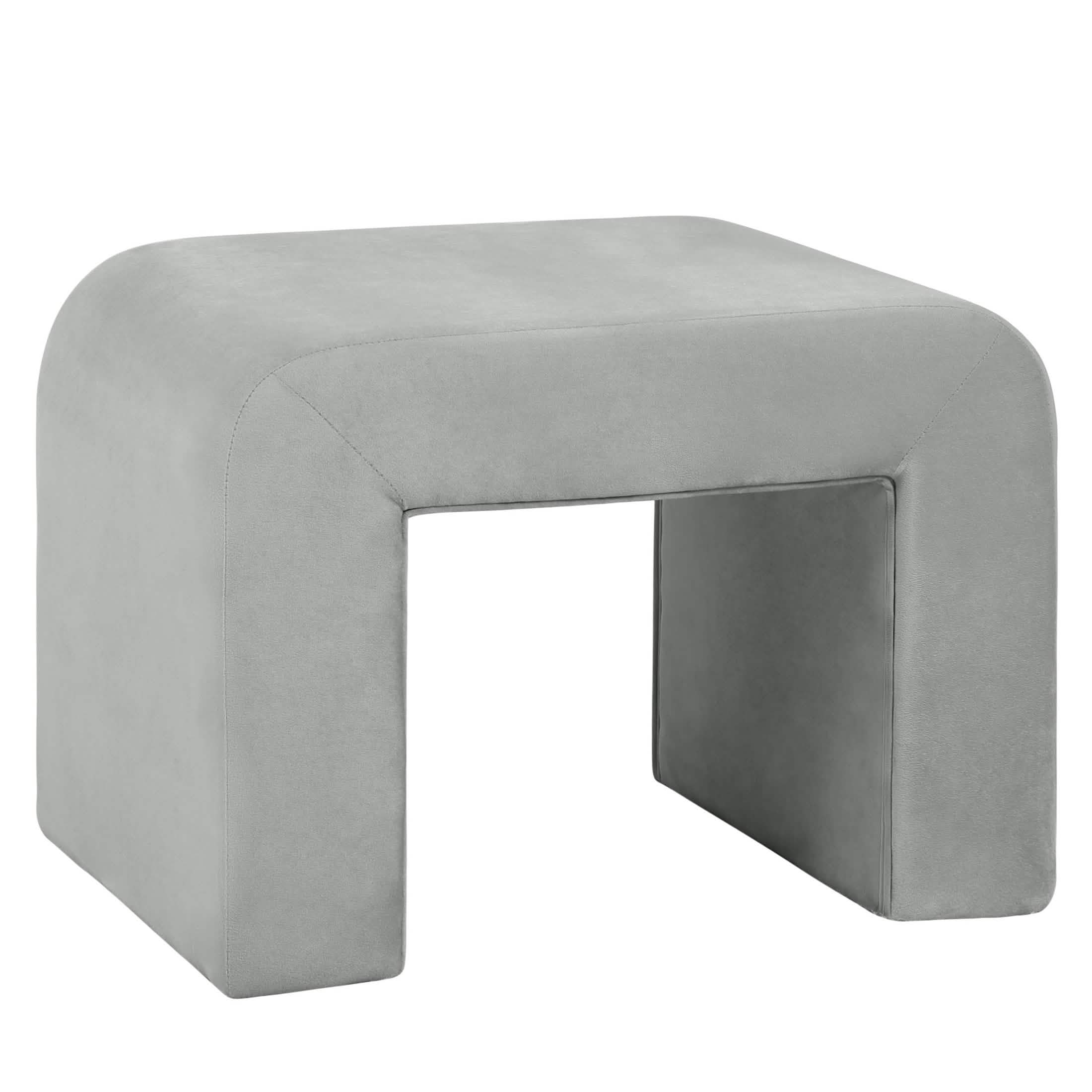 Vint Modern Bench Upholstered in Velvet Boucle With Padded Foam Seat