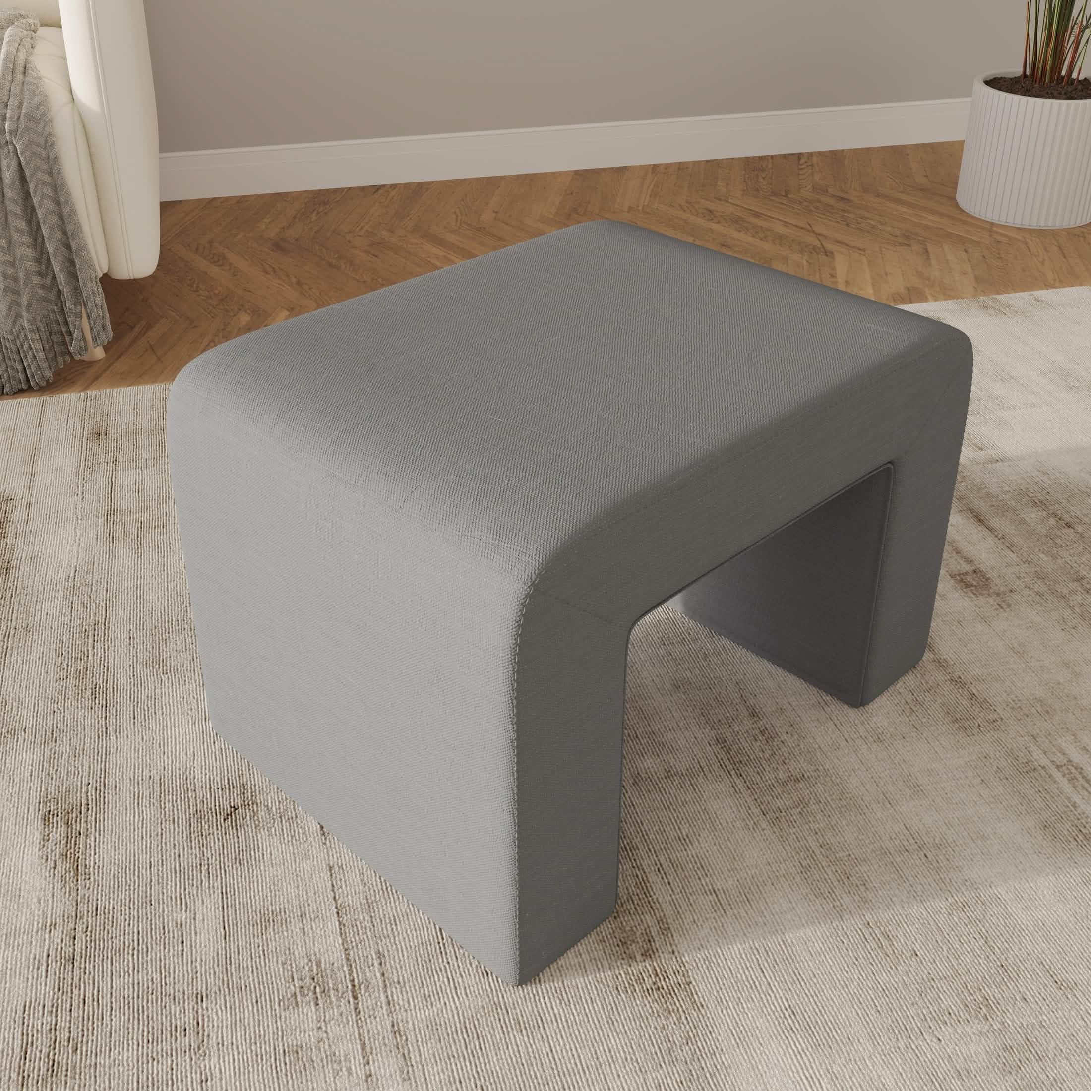 Vint Modern Bench Upholstered in Velvet Boucle With Padded Foam Seat