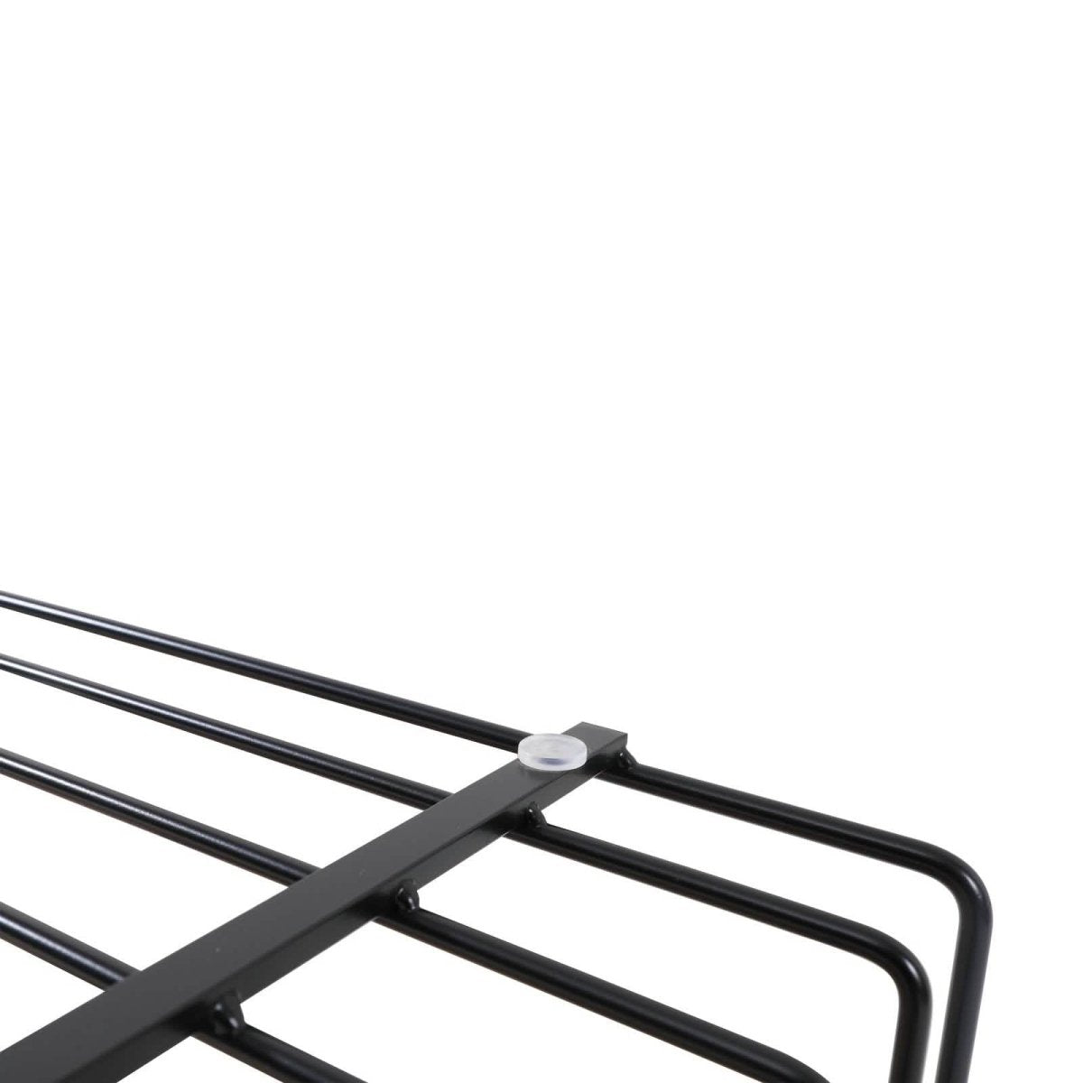 Walden Rectangular Coffee Table with Ash Wood Tabletop in Black Steel Frame