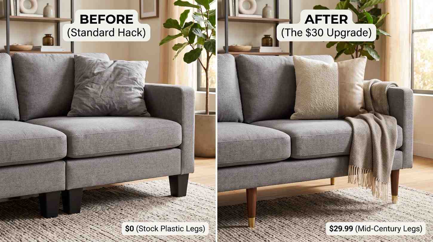 The $30 Amazon Hack: How to Make a Cheap Sofa Look High-End