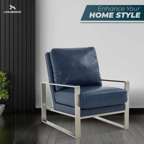 Jefferson Accent Armchair with Upholstered and Gold/Silver Metal Frame