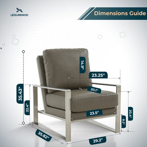 Jefferson Accent Armchair with Upholstered and Gold/Silver Metal Frame