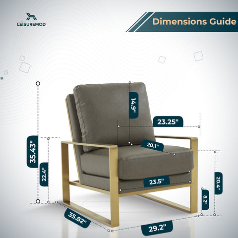 Jefferson Accent Armchair with Upholstered and Gold/Silver Metal Frame