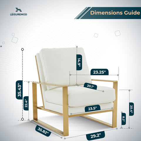 Jefferson Accent Armchair with Upholstered and Gold/Silver Metal Frame