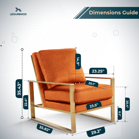 Jefferson Accent Armchair with Upholstered and Gold/Silver Metal Frame