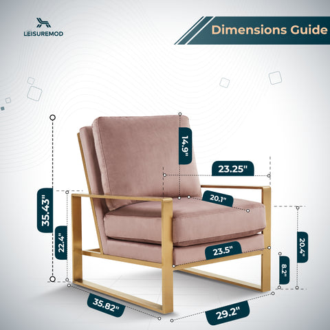 Jefferson Accent Armchair with Upholstered and Gold/Silver Metal Frame