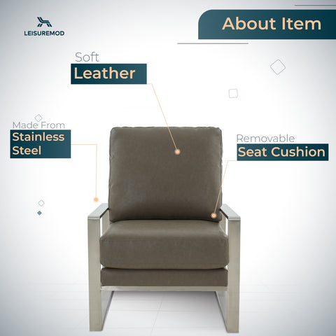 Jefferson Accent Armchair with Upholstered and Gold/Silver Metal Frame