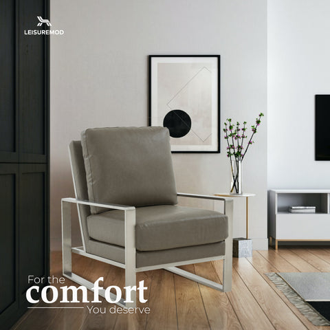 Jefferson Accent Armchair with Upholstered and Gold/Silver Metal Frame