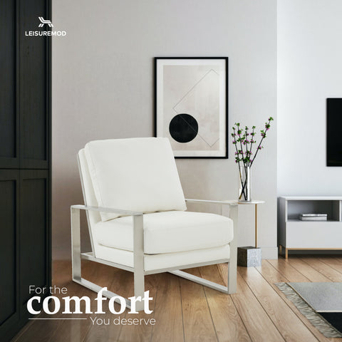 Jefferson Accent Armchair with Upholstered and Gold/Silver Metal Frame