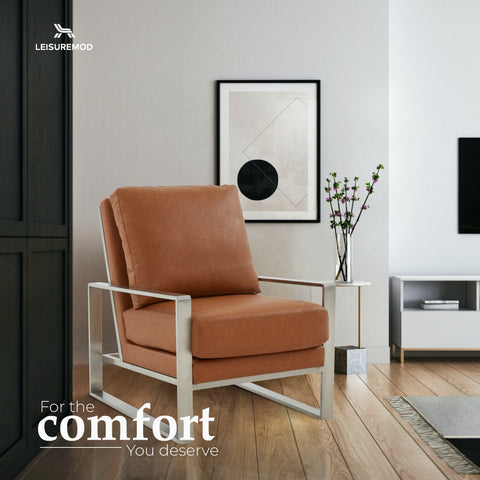 Jefferson Accent Armchair with Upholstered and Gold/Silver Metal Frame