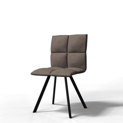 Wesley Modern Leather Dining Chair With Metal Legs Set of 4