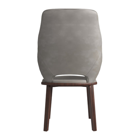 Vivara Dining Chair Upholstered in Leather with Rubberwood Base