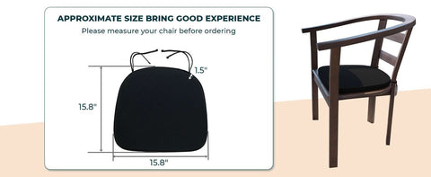 Modern Memory Foam Chair Cushion  with Ties and Non Skid Design